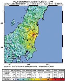Fig.3 - Location of the Eastern Honshu Earthquake